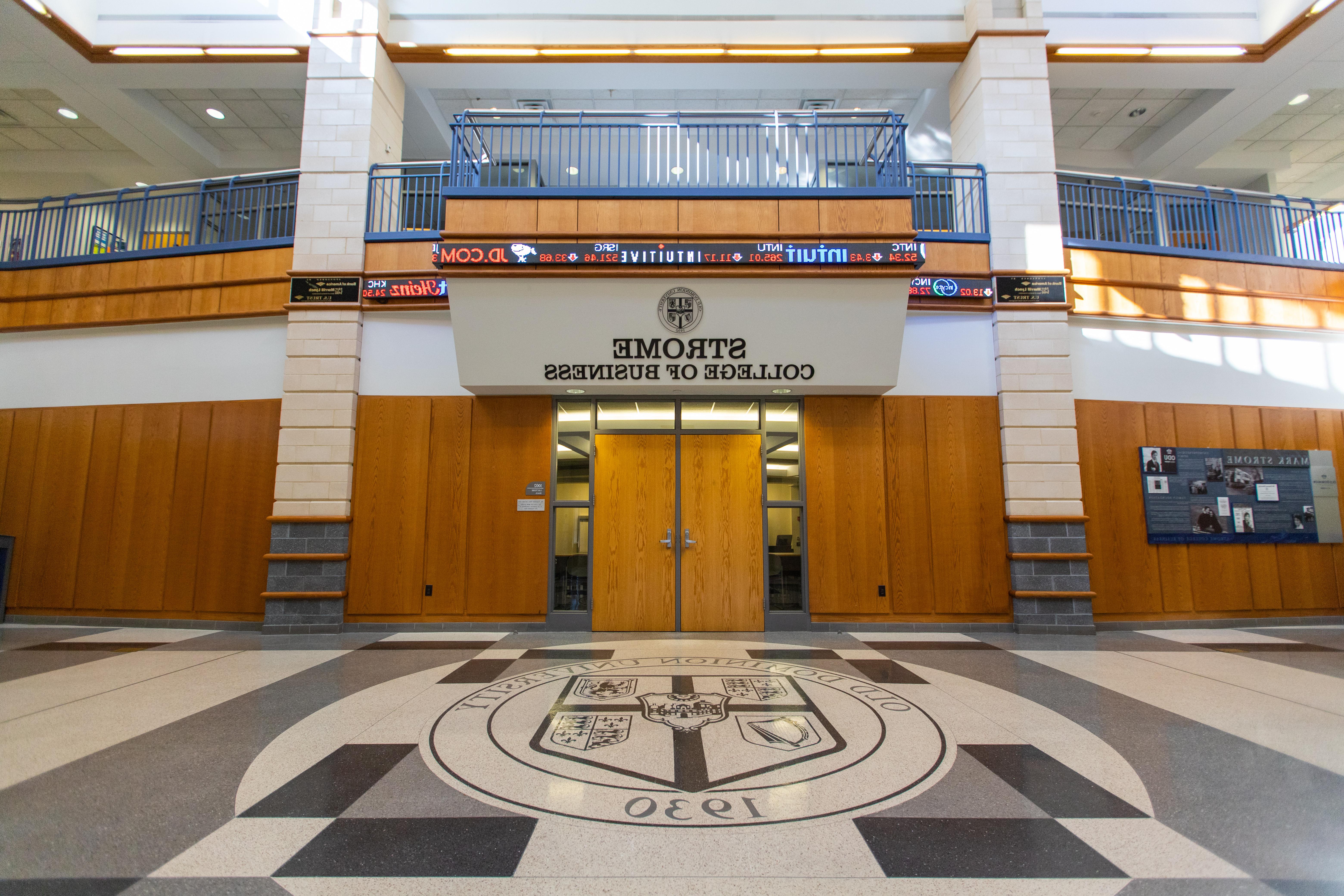 Interior of Strome College of Business building