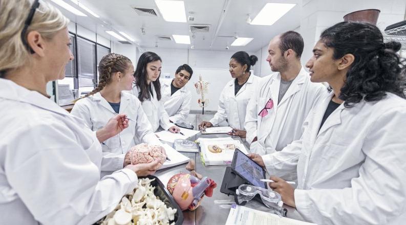 Students in a computer lab.