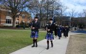 Bagpipers lead graduates