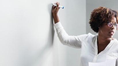 Stock image of female instructor